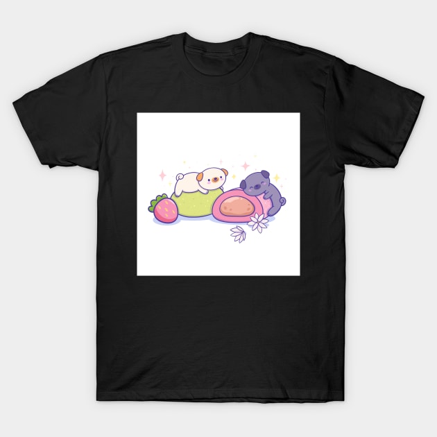 Mochi Pugs T-Shirt by esturgeo